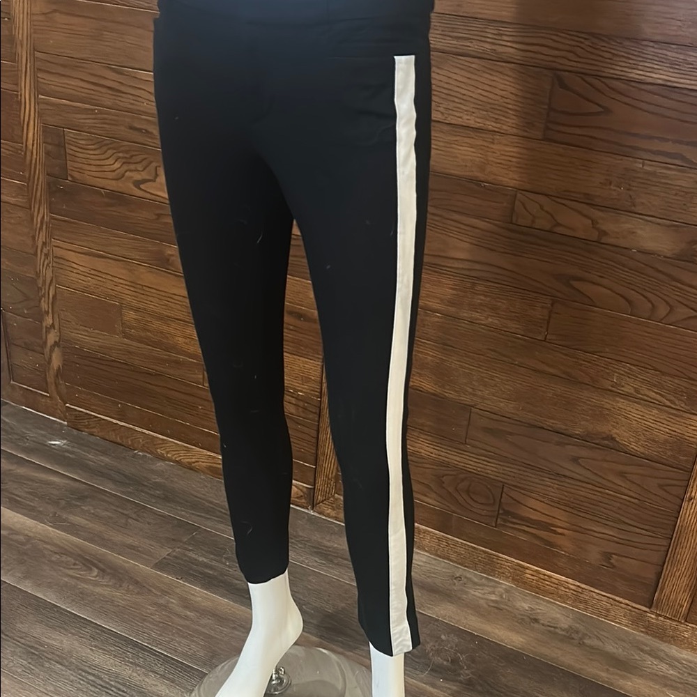 Banana Republic Black Ankle Pants with White Accents - Picture 2 of 4